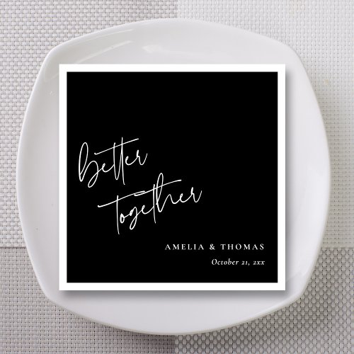 Modern Meets Classic Personalized Better Together Napkins