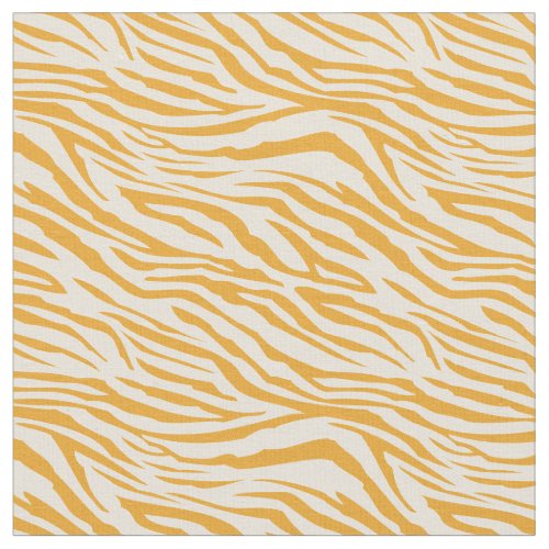 Modern Mellow Yellow Ivory Zebra Pattern Fabric