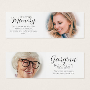 Modern Memorial Before & After Photo Bookmark