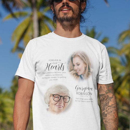Modern Memorial Before & After Photo T-Shirt