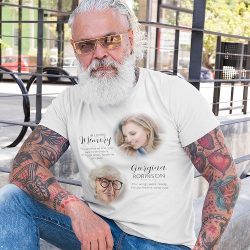 Modern Memorial Before  After Photo T_Shirt