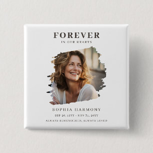 Modern Memorial Celebration of Life Funeral Button