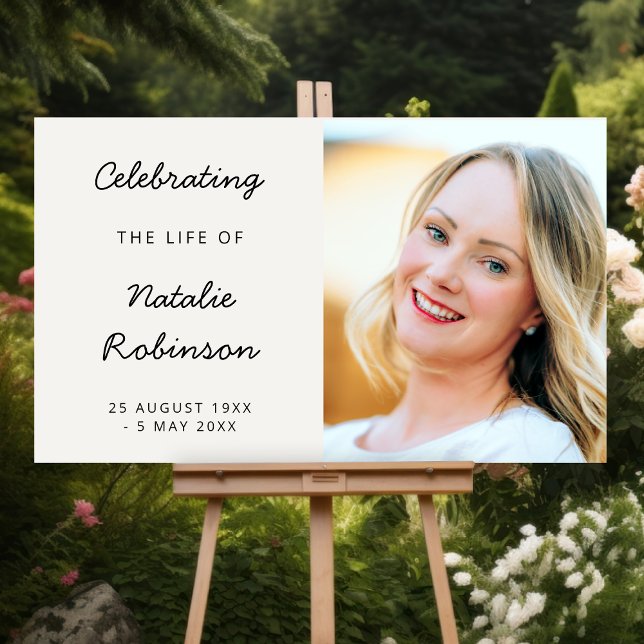 Modern Memorial | Funeral Celebration of Life Foam Board (Creator Uploaded)