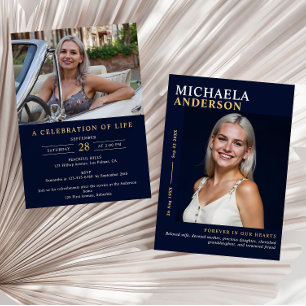 Modern Memorial / Funeral / Celebration of Life Invitation