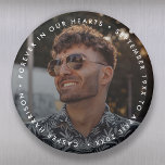 Modern Memorial | Funeral Keepsake Tribute Photo Magnet<br><div class="desc">Modern, simple funeral favor round magnet to celebrate the life of your loved one in a modern minimalist design style. The design can easily be personalized with your own photo and text to create a special tribute for your loved one's funeral, memorial or celebration of life. The image shown is...</div>