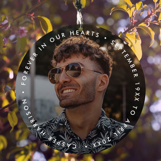 Modern Memorial | Funeral Keepsake Tribute Photo Wind Chime (Creator Uploaded)