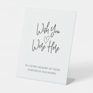 Modern Memorial In Loving Memory Wedding Table Pedestal Sign