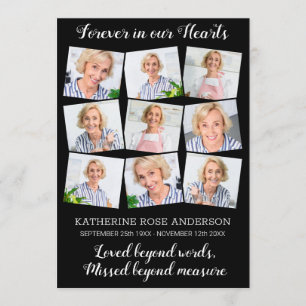 Modern Memorial Order Of Service 9 Photo Funeral Program