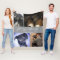 Modern Memorial Pet Photo Collage Grey