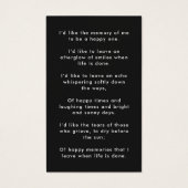 Modern Memorial Photo Funeral Poem Prayer Card (Back)