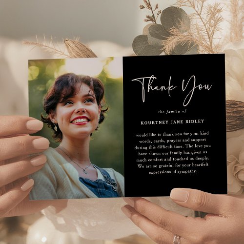 Modern Memorial Photo & Message Sympathy 