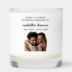 Modern Memorial Photo Tribute Design Scented Candle