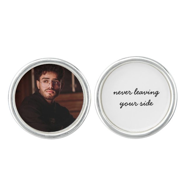 Modern Memorial Remembrance Keepsake Cufflinks (Front)