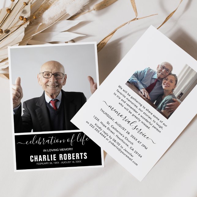 Modern Memorial Service | Celebration of Life Invitation (Creator Uploaded)
