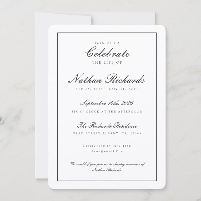 Modern Memorial Service Funeral Program (Front)