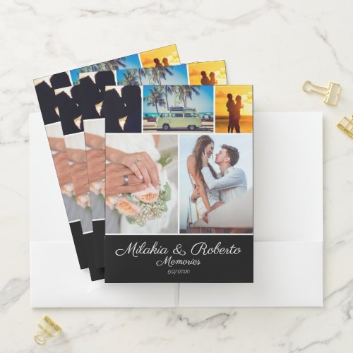 Modern Memories Wedding Honeymoon Travel Photo Pocket Folder