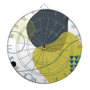 Modern, Memphis, cool, unique, trendy illustration Dart Board
