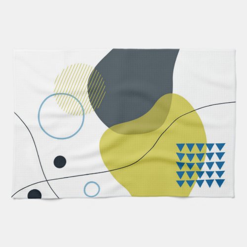 Modern Memphis cool unique trendy illustration Kitchen Towel