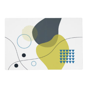 Modern, Memphis, cool, unique, trendy illustration Placemat
