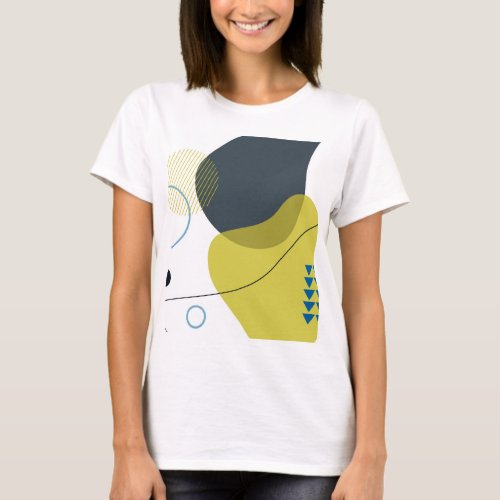 Modern Memphis cool unique trendy illustration T_Shirt