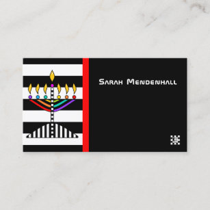 Modern Menorah Business Card