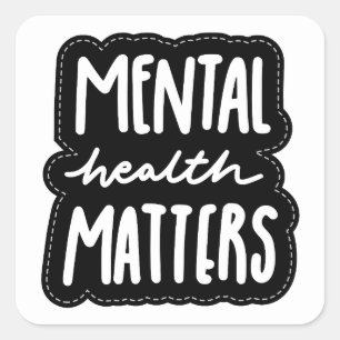 Modern Mental Health   be kind to your mind Square Sticker