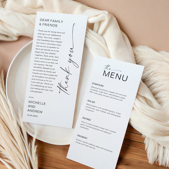 Modern Menu Card and Thank you Message (Creator Uploaded)