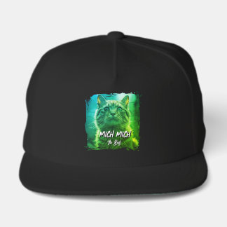 Modern Meow Frame – Personalized Cat Name Photo Snap Back Hat