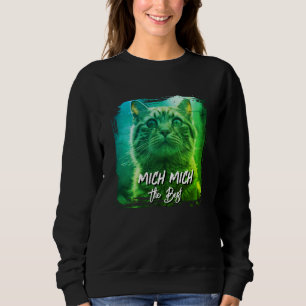 Modern Meow Frame – Personalized Cat Name Photo Sweatshirt