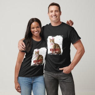 Modern Meow Frame – Personalized Cat Name Photo  T-Shirt