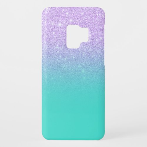 Modern mermaid lavender glitter turquoise ombre Case_Mate samsung galaxy s9 case