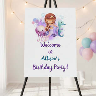 Modern Mermaid & Under the Sea Birthday  Foam Board