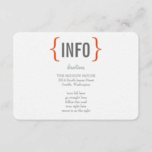 Modern Merriment Wedding Insert 3.5x5 Paper Invitation Card