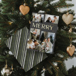 Modern Merry 5 Photo Collage Gray Christmas Gold Foil Holiday Card<br><div class="desc">Introducing the Modern Merry 5 Photo Collage Gray Christmas Gold Foil Holiday Card, the epitome of sophistication and style during the festive season. This elegant card combines a clean and minimal design with just the right amount of holiday cheer to captivate both friends and family. The centeriece of this card...</div>