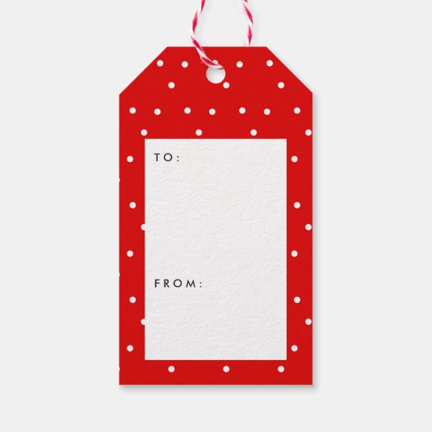 Modern Merry And Bright Confetti Dots Christmas Gift Tags