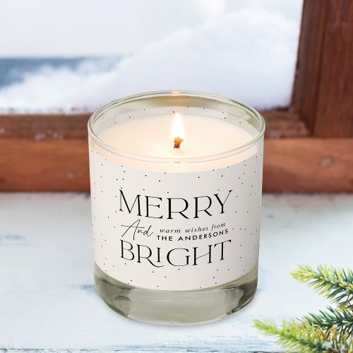 Modern Merry and Bright Cream Holiday Scented Candle