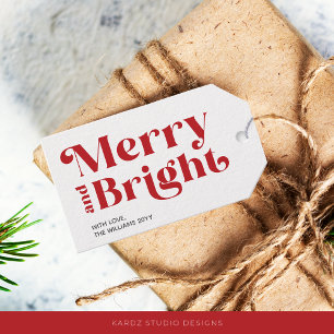 Modern Merry And Bright Gift Tags