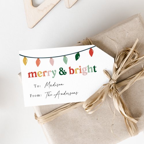 Modern Merry and Bright Holiday Gift Tags
