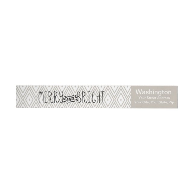 Modern Merry and Bright Wraparound Address Labels (Individual)