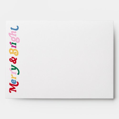 Modern Merry  Bright Colorful Red Return Address Envelope