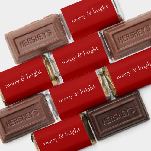 Modern Merry  Bright Red Christmas Holiday Hersheys Miniatures