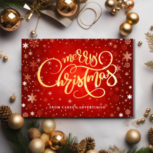 Modern Merry Christmas Business Holiday Card