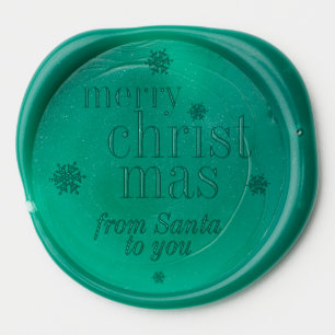 Modern Merry Christmas elegant snow Wax Seal Sticker