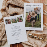 Modern Merry Christmas Family 4 Photo  Holiday Card<br><div class="desc">Merry Christmas card: a contemporary design,  with a simple typography and 4 family pictures to add.</div>