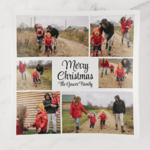 Modern Merry Christmas Family Trinket Tray