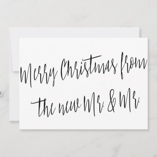 Modern Merry Christmas from the new Mr  Mr Holiday Card