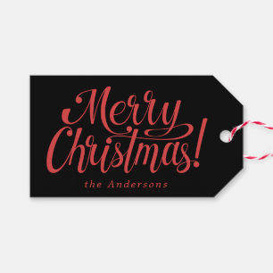 Modern Merry Christmas Gift Tags