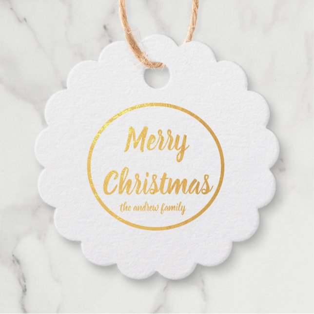 Modern Merry Christmas gift tags (Front)