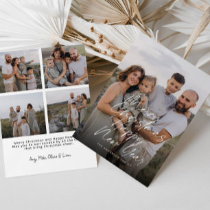 Modern Merry Christmas & Happy New Year Holiday Card