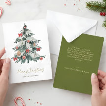 Modern Merry Christmas Holiday Greeting Card